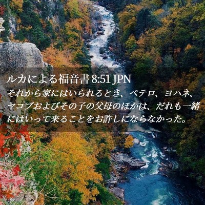 Picture 02 - ルカによる福音書 8:51 JPN - それから家にはいられるとき、ペテ - Bible Verse Picture