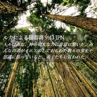 Picture 02 - ルカによる福音書 9:43 JPN - 人々はみな、神の偉大な力に非常に - Bible Verse Picture