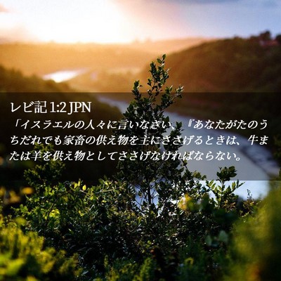 Picture 02 - レビ記 1:2 JPN - 「イスラエルの人々に言いなさい、 - Bible Verse Picture