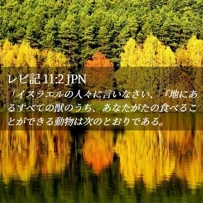 Picture 02 - レビ記 11:2 JPN - 「イスラエルの人々に言いなさい、 - Bible Verse Picture