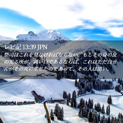Picture 02 - レビ記 13:39 JPN - 祭司はこれを見なければならない。 - Bible Verse Picture