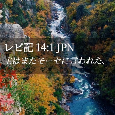 Picture 02 - レビ記 14:1 JPN - 主はまたモーセに言われた、 - Bible Verse Picture