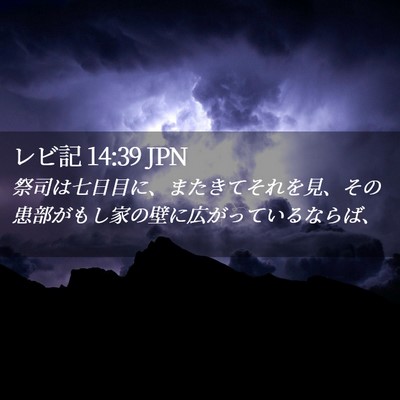 Picture 02 - レビ記 14:39 JPN - 祭司は七日目に、またきてそれを見 - Bible Verse Picture