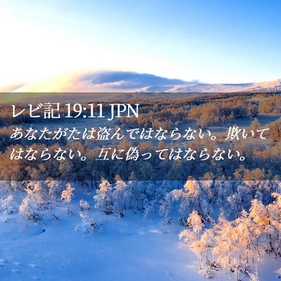 Picture 02 - レビ記 19:11 JPN - あなたがたは盗んではならない。欺 - Bible Verse Picture