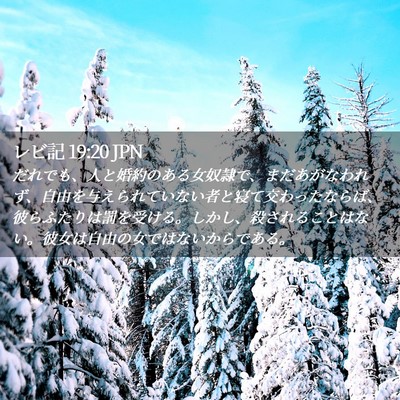Picture 02 - レビ記 19:20 JPN - だれでも、人と婚約のある女奴隷で - Bible Verse Picture