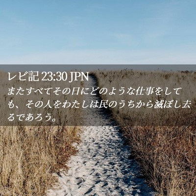Picture 02 - レビ記 23:30 JPN - またすべてその日にどのような仕事 - Bible Verse Picture