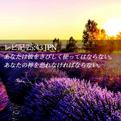 Picture 02 - レビ記 25:43 JPN - あなたは彼をきびしく使ってはなら - Bible Verse Picture