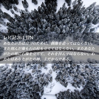 Picture 02 - レビ記 26:1 JPN - あなたがたは自分のために、偶像を - Bible Verse Picture
