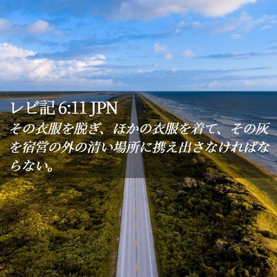 Picture 02 - レビ記 6:11 JPN - その衣服を脱ぎ、ほかの衣服を着て - Bible Verse Picture