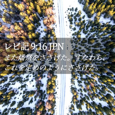 Picture 02 - レビ記 9:16 JPN - また燔祭をささげた。すなわち、こ - Bible Verse Picture