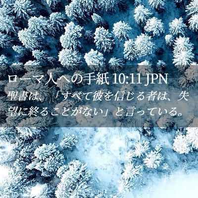 Picture 02 - ローマ人への手紙 10:11 JPN - 聖書は、「すべて彼を信じる者は、 - Bible Verse Picture