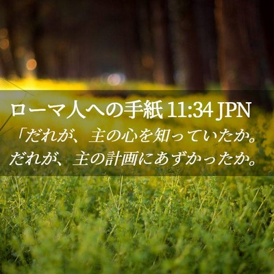 Picture 02 - ローマ人への手紙 11:34 JPN - 「だれが、主の心を知っていたか。 - Bible Verse Picture