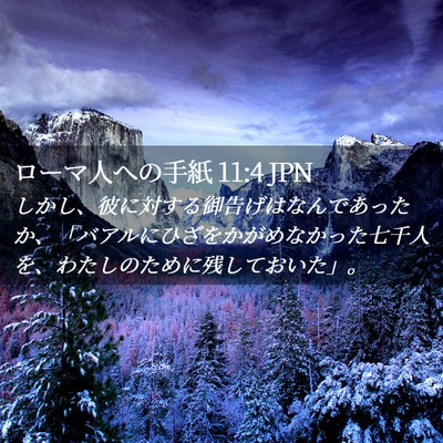 Picture 02 - ローマ人への手紙 11:4 JPN - しかし、彼に対する御告げはなんで - Bible Verse Picture