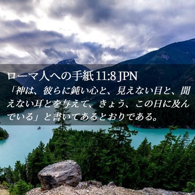 Picture 02 - ローマ人への手紙 11:8 JPN - 「神は、彼らに鈍い心と、見えない - Bible Verse Picture