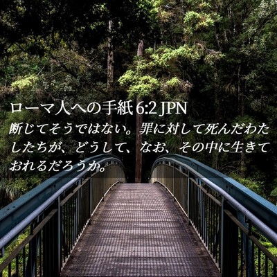 Picture 02 - ローマ人への手紙 6:2 JPN - 断じてそうではない。罪に対して死 - Bible Verse Picture