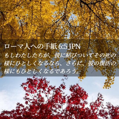 Picture 02 - ローマ人への手紙 6:5 JPN - もしわたしたちが、彼に結びついて - Bible Verse Picture