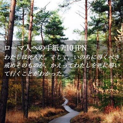 Picture 02 - ローマ人への手紙 7:10 JPN - わたしは死んだ。そして、いのちに - Bible Verse Picture