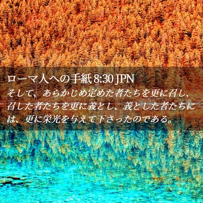 Picture 02 - ローマ人への手紙 8:30 JPN - そして、あらかじめ定めた者たちを - Bible Verse Picture
