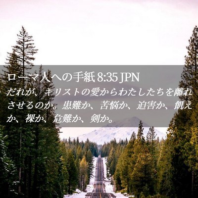 Picture 02 - ローマ人への手紙 8:35 JPN - だれが、キリストの愛からわたした - Bible Verse Picture