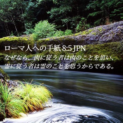 Picture 02 - ローマ人への手紙 8:5 JPN - なぜなら、肉に従う者は肉のことを - Bible Verse Picture