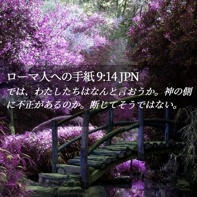 Picture 02 - ローマ人への手紙 9:14 JPN - では、わたしたちはなんと言おうか - Bible Verse Picture