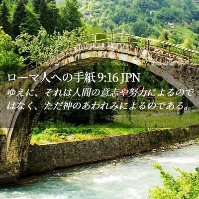 Picture 02 - ローマ人への手紙 9:16 JPN - ゆえに、それは人間の意志や努力に - Bible Verse Picture