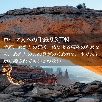 Picture 02 - ローマ人への手紙 9:3 JPN - 実際、わたしの兄弟、肉による同族 - Bible Verse Picture