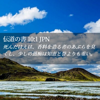 Picture 02 - 伝道の書 10:1 JPN - 死んだはえは、香料を造る者のあぶ - Bible Verse Picture