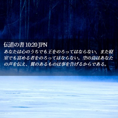 Picture 02 - 伝道の書 10:20 JPN - あなたは心のうちでも王をのろって - Bible Verse Picture