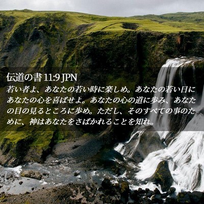 Picture 02 - 伝道の書 11:9 JPN - 若い者よ、あなたの若い時に楽しめ - Bible Verse Picture