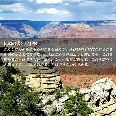 Picture 02 - 伝道の書 8:17 JPN - わたしは神のもろもろのわざを見た - Bible Verse Picture