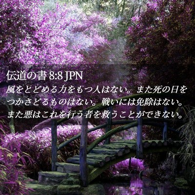 Picture 02 - 伝道の書 8:8 JPN - 風をとどめる力をもつ人はない。ま - Bible Verse Picture