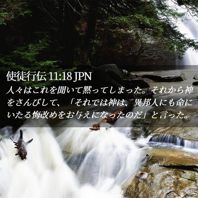 Picture 02 - 使徒行伝 11:18 JPN - 人々はこれを聞いて黙ってしまった - Bible Verse Picture