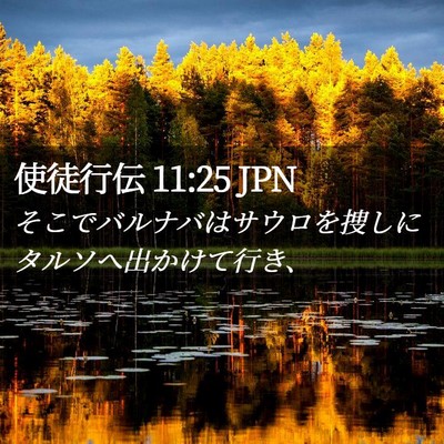 Picture 02 - 使徒行伝 11:25 JPN - そこでバルナバはサウロを捜しにタ - Bible Verse Picture