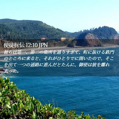 Picture 02 - 使徒行伝 12:10 JPN - 彼らは第一、第二の衛所を通りすぎ - Bible Verse Picture