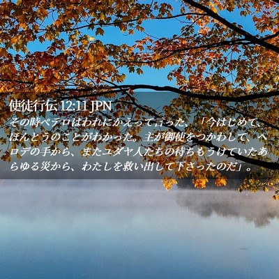 Picture 02 - 使徒行伝 12:11 JPN - その時ペテロはわれにかえって言っ - Bible Verse Picture