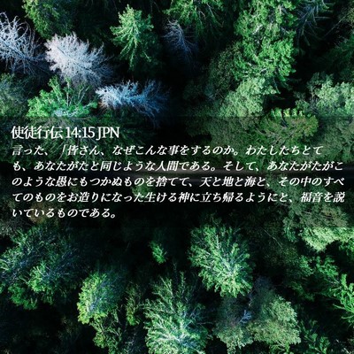 Picture 02 - 使徒行伝 14:15 JPN - 言った、「皆さん、なぜこんな事を - Bible Verse Picture
