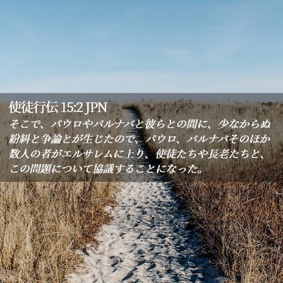 Picture 02 - 使徒行伝 15:2 JPN - そこで、パウロやバルナバと彼らと - Bible Verse Picture