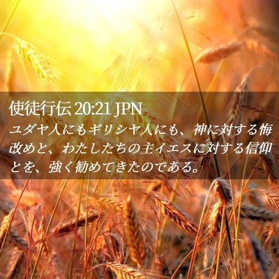 Picture 02 - 使徒行伝 20:21 JPN - ユダヤ人にもギリシヤ人にも、神に - Bible Verse Picture