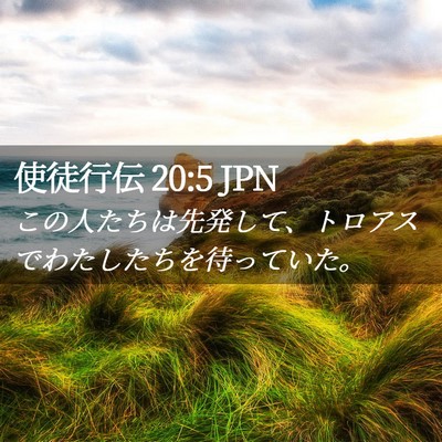 Picture 02 - 使徒行伝 20:5 JPN - この人たちは先発して、トロアスで - Bible Verse Picture