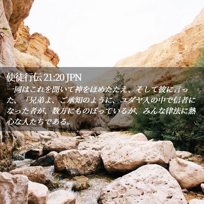 Picture 02 - 使徒行伝 21:20 JPN - 一同はこれを聞いて神をほめたたえ - Bible Verse Picture