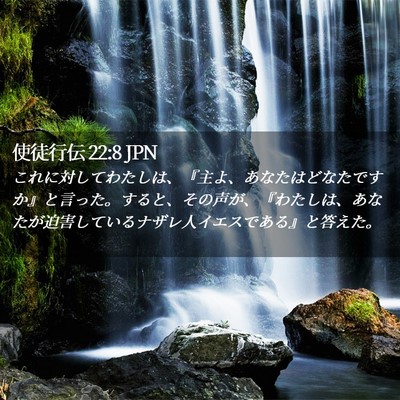 Picture 02 - 使徒行伝 22:8 JPN - これに対してわたしは、『主よ、あ - Bible Verse Picture