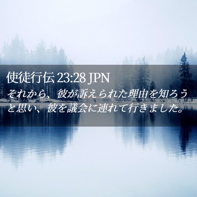 Picture 02 - 使徒行伝 23:28 JPN - それから、彼が訴えられた理由を知 - Bible Verse Picture