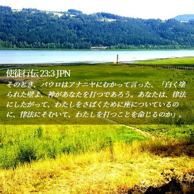 Picture 02 - 使徒行伝 23:3 JPN - そのとき、パウロはアナニヤにむか - Bible Verse Picture
