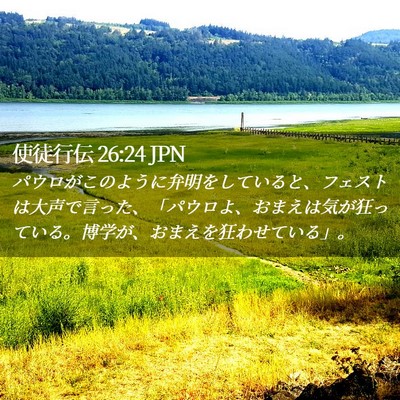 Picture 02 - 使徒行伝 26:24 JPN - パウロがこのように弁明をしている - Bible Verse Picture