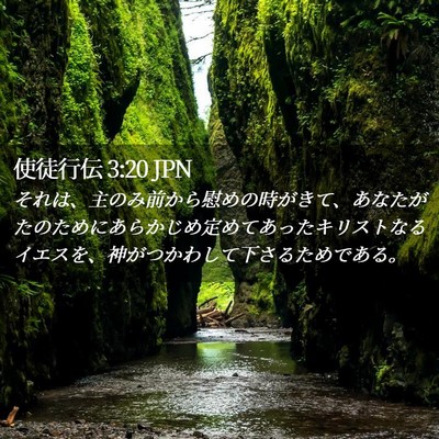 Picture 02 - 使徒行伝 3:20 JPN - それは、主のみ前から慰めの時がき - Bible Verse Picture