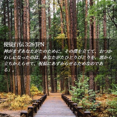 Picture 02 - 使徒行伝 3:26 JPN - 神がまずあなたがたのために、その - Bible Verse Picture