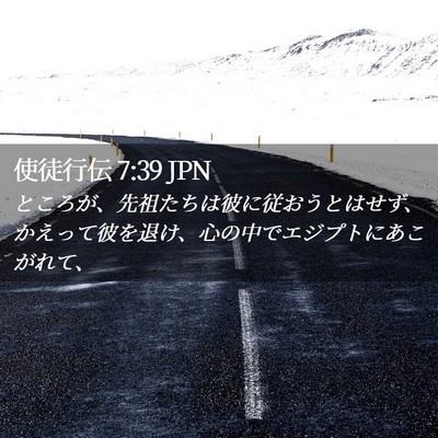 Picture 02 - 使徒行伝 7:39 JPN - ところが、先祖たちは彼に従おうと - Bible Verse Picture