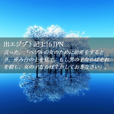 Picture 02 - 出エジプト記 1:16 JPN - 言った、「ヘブルの女のために助産 - Bible Verse Picture