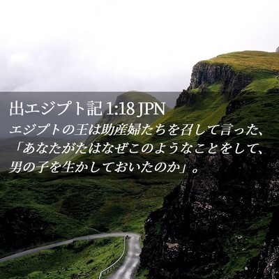 Picture 02 - 出エジプト記 1:18 JPN - エジプトの王は助産婦たちを召して - Bible Verse Picture